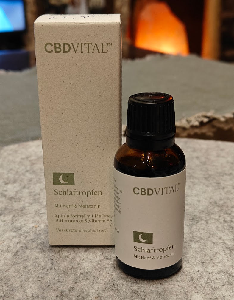 Schlaftropfen mit Hanf und Melatonin für einen erholsamen Schlaf
