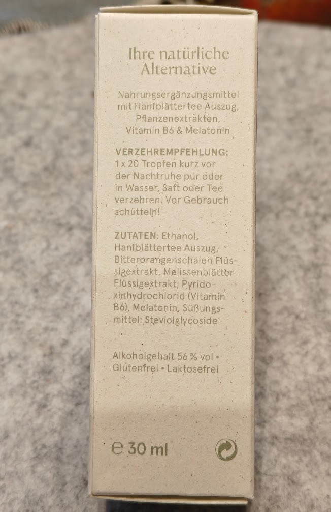 Schlaftropfen mit Hanf und Melatonin für einen erholsamen Schlaf